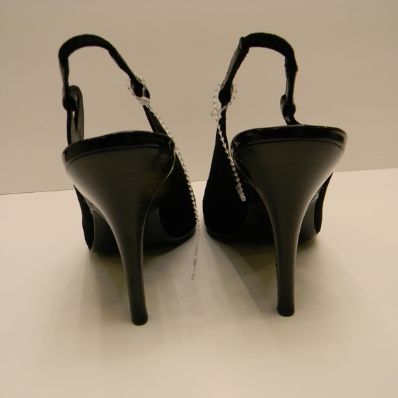 NEW RARE Chanel suede heeled slingbacks 37.5, 7.5 - Picture 4 of 8